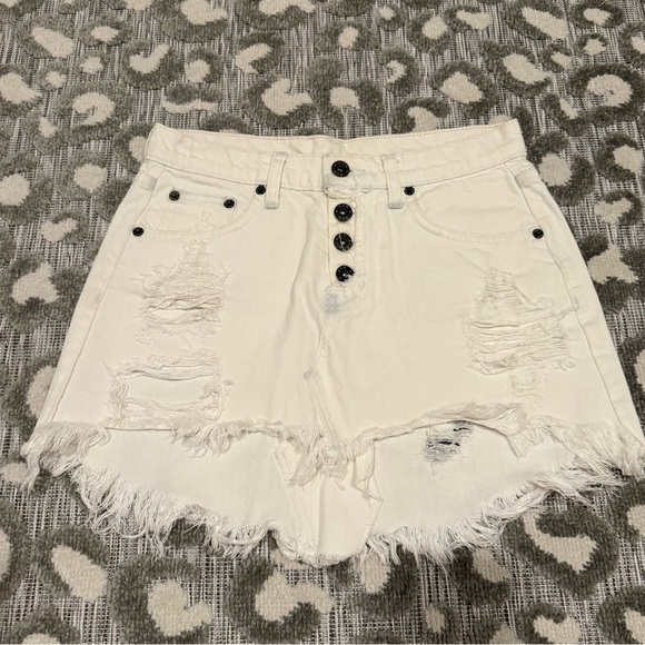 Carmar Helena Destroyed Low-Rise Denim Micro Mini Skirt - Picture 3 of 7